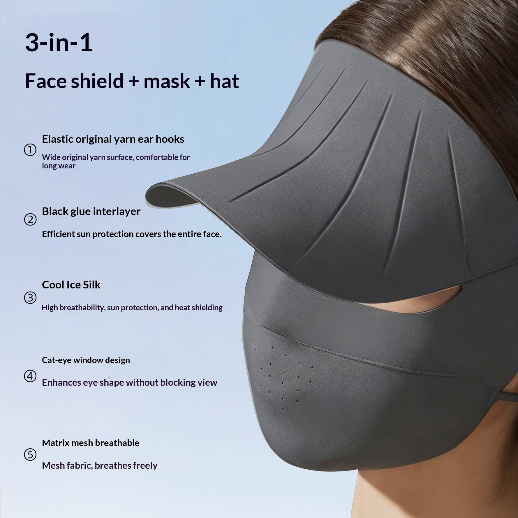 Sun-Protective Full Face Mask